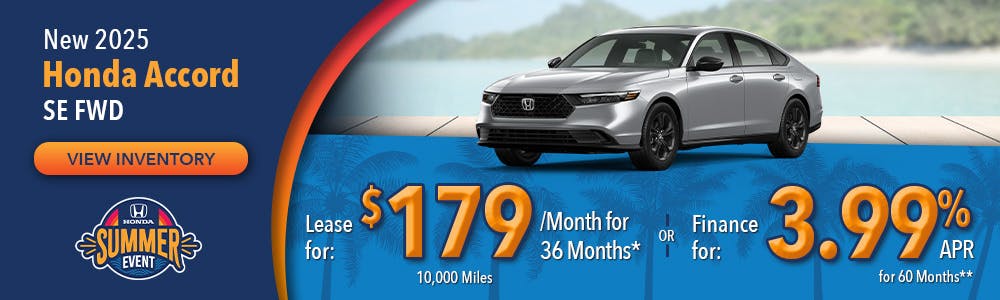 New 2025 Honda Accord SE FWD | Lundgren Honda of Auburn