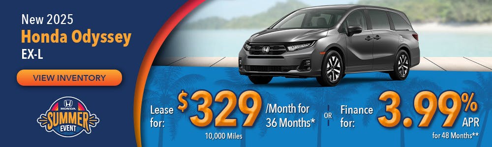 New 2025 Honda Odyssey EX-L | Lundgren Honda of Auburn