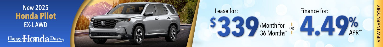 New 2025 Honda Pilot EX-L AWD