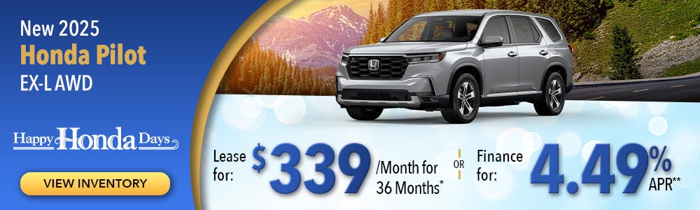New 2025 Honda Pilot EX-L AWD | Lundgren Honda of Auburn