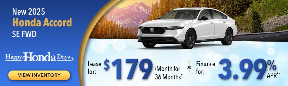 New 2025 Honda Accord SE FWD | Lundgren Honda of Auburn