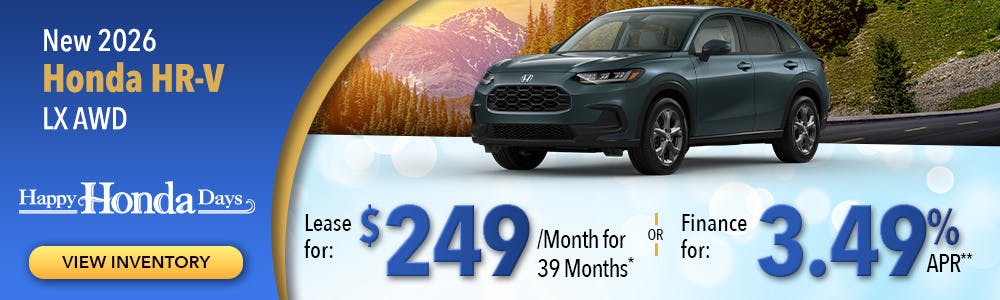 New 2026 Honda HR-V LX AWD | Lundgren Honda of Auburn