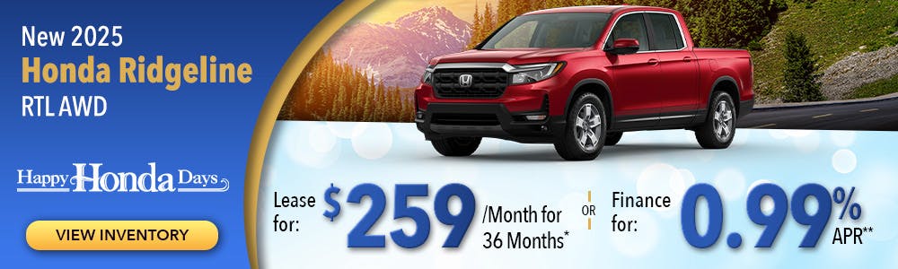 New 2025 Honda Ridgeline RTL AWD | Lundgren Honda of Auburn