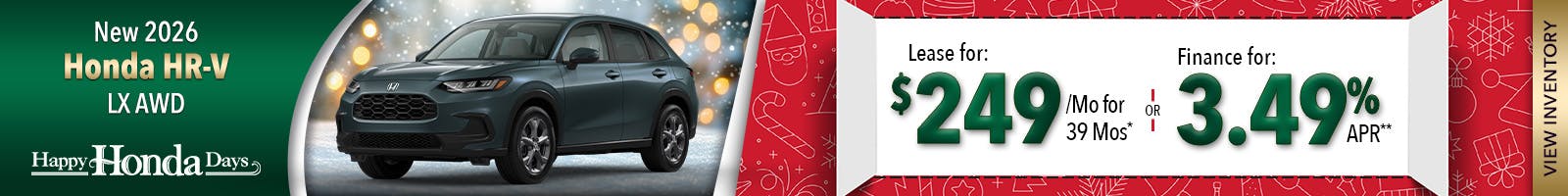New 2026 Honda HR-V LX AWD