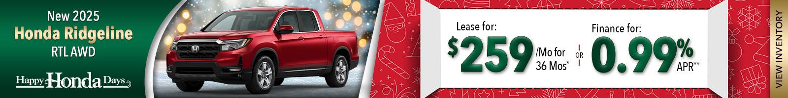 New 2025 Honda Ridgeline RTL AWD