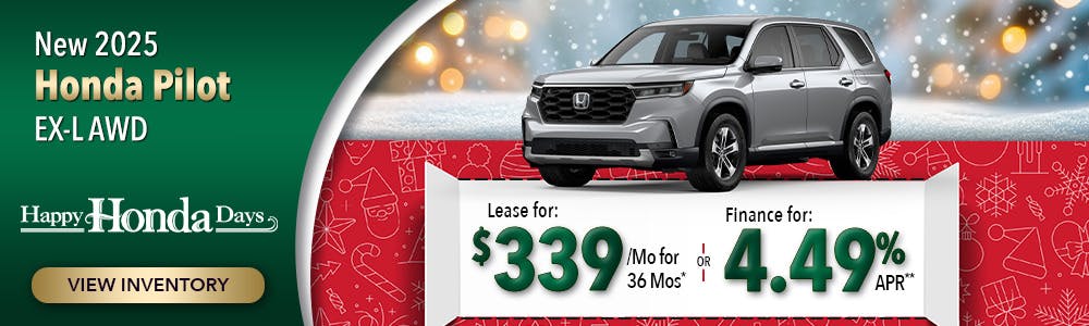 New 2025 Honda Pilot EX-L AWD | Lundgren Honda of Auburn
