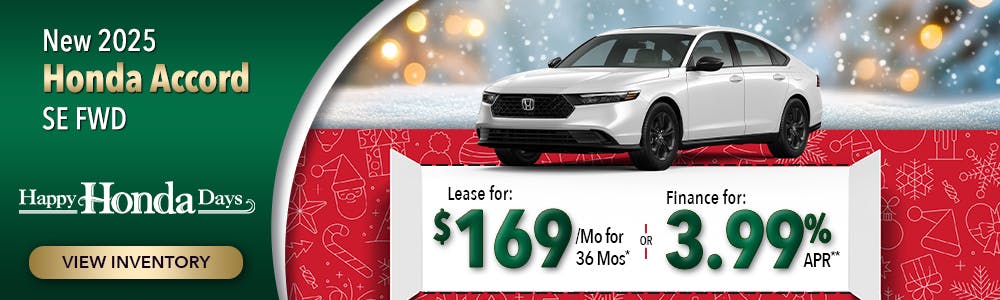 New 2025 Honda Accord SE FWD | Lundgren Honda of Auburn