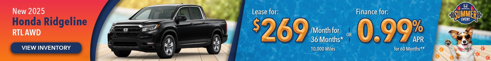 New 2025 Honda Ridgeline RTL AWD