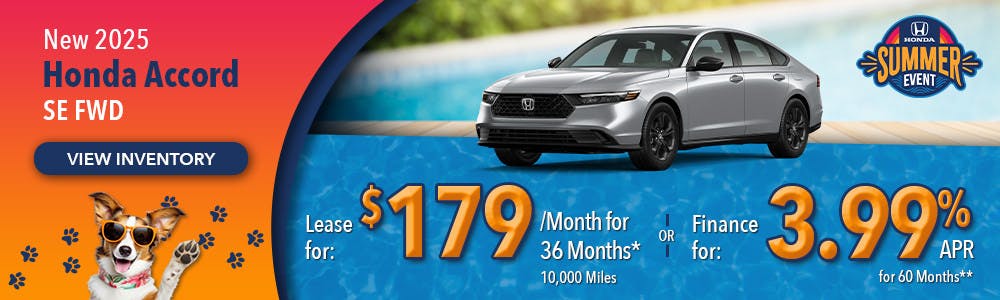 New 2025 Honda Accord SE FWD | Lundgren Honda of Auburn