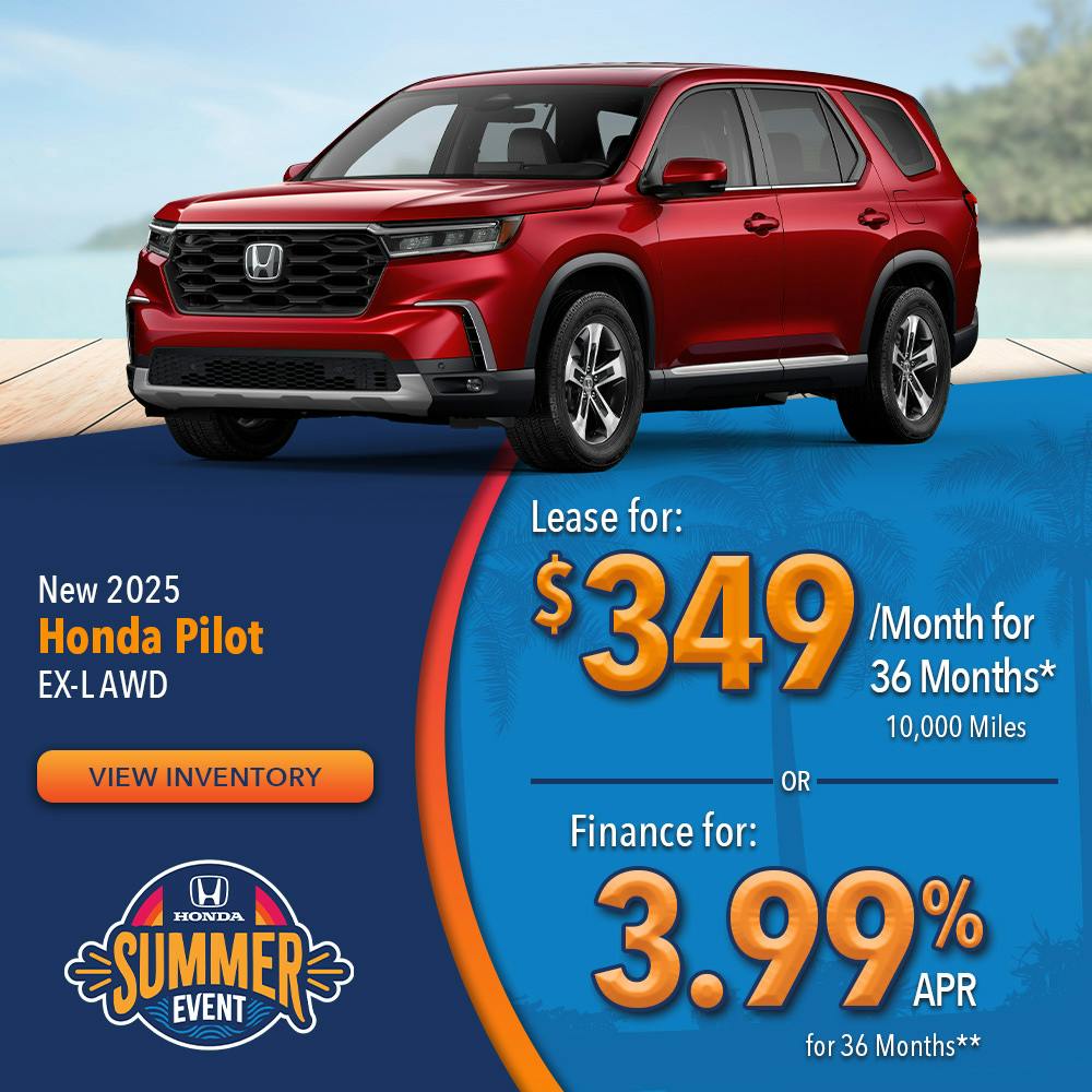 New 2025 Honda Pilot EX-L AWD | Lundgren Honda of Auburn
