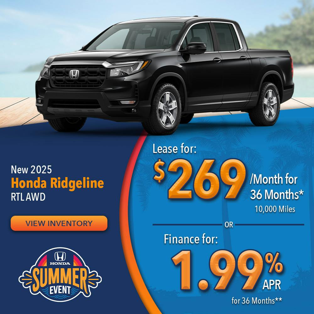 New 2025 Honda Ridgeline RTL AWD | Lundgren Honda of Auburn