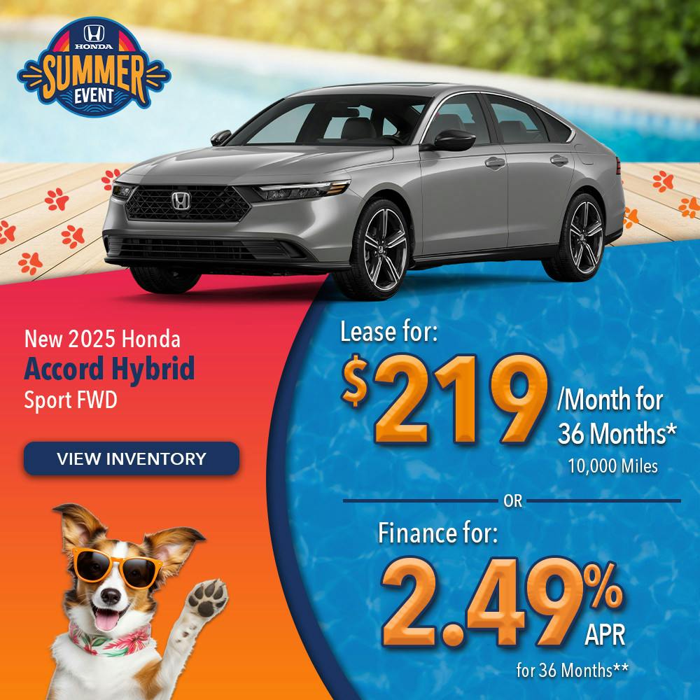 New 2025 Honda Accord Hybrid Sport FWD | Lundgren Honda of Auburn