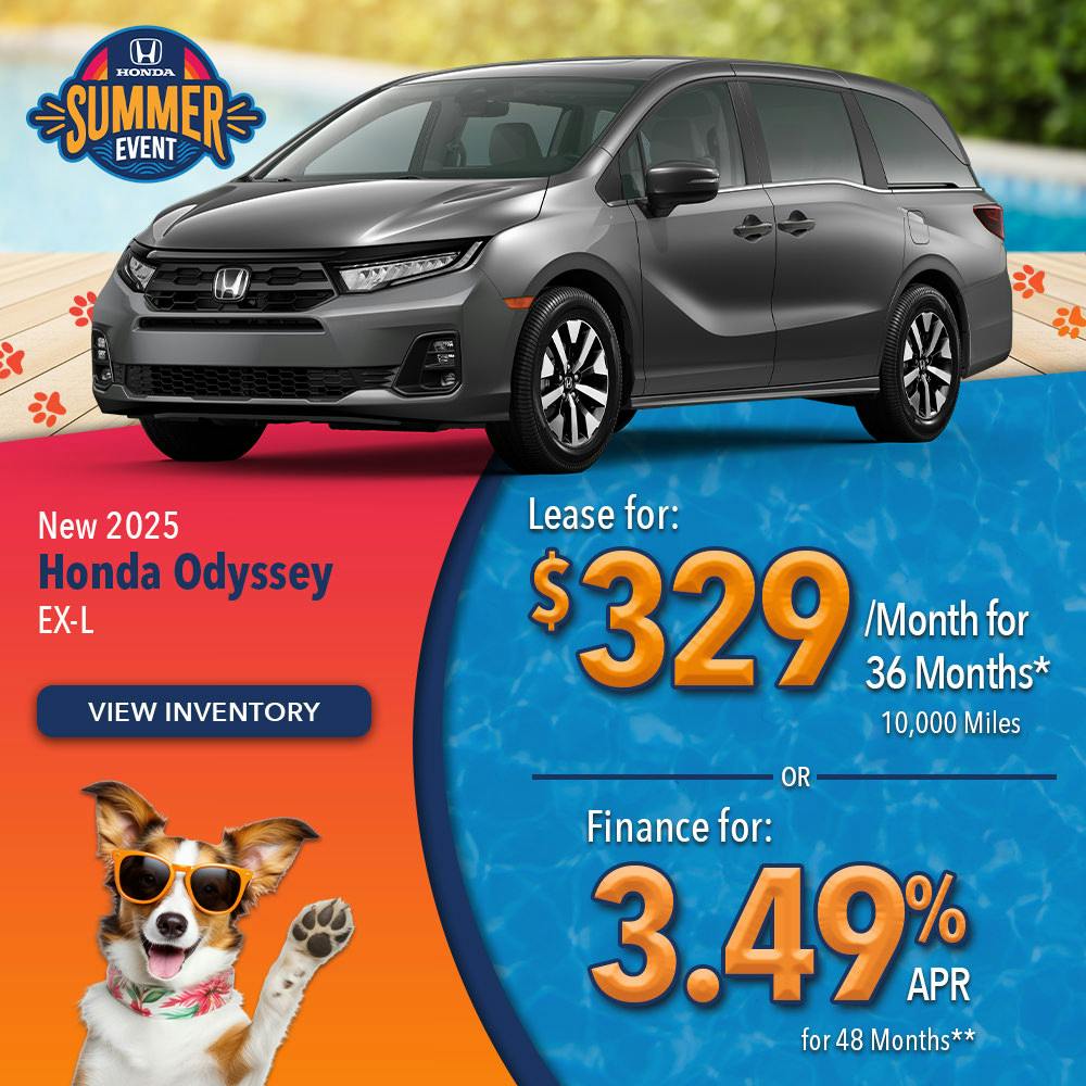 New 2025 Honda Odyssey EX-L | Lundgren Honda of Auburn