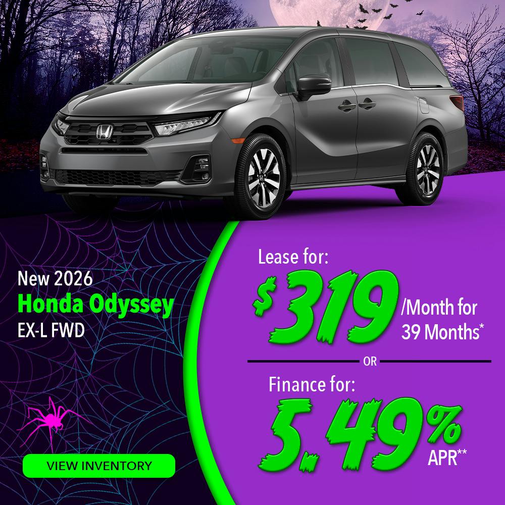 New 2026 Honda Odyssey EX-L FWD | Lundgren Honda of Auburn