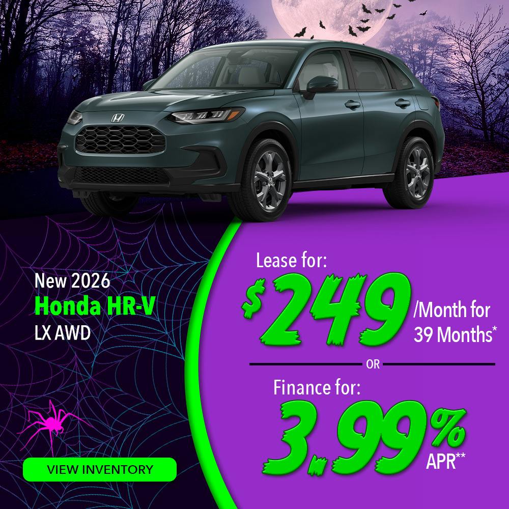New 2026 Honda HR-V LX AWD | Lundgren Honda of Auburn