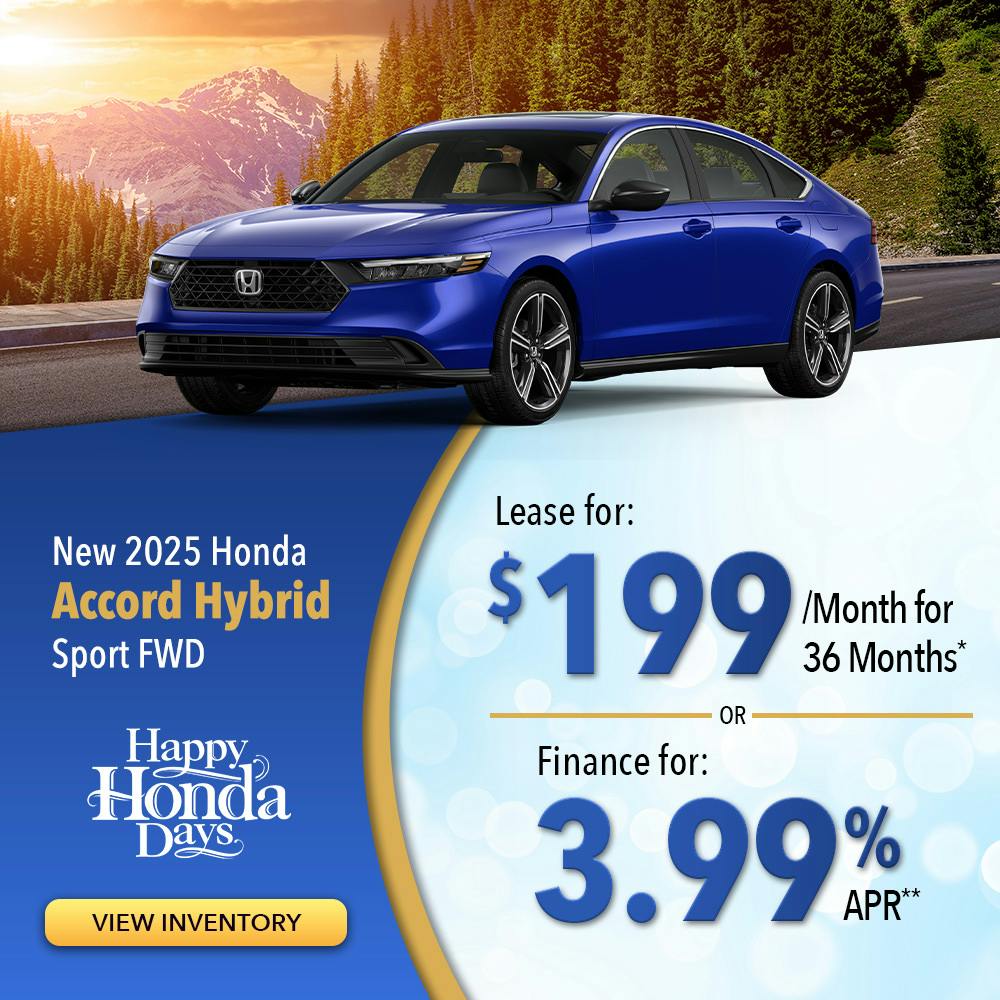 New 2025 Honda Accord Hybrid Sport FWD | Lundgren Honda of Auburn
