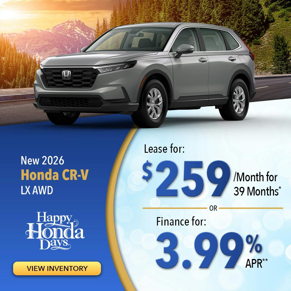 New 2026 Honda CR-V LX AWD | Lundgren Honda of Auburn