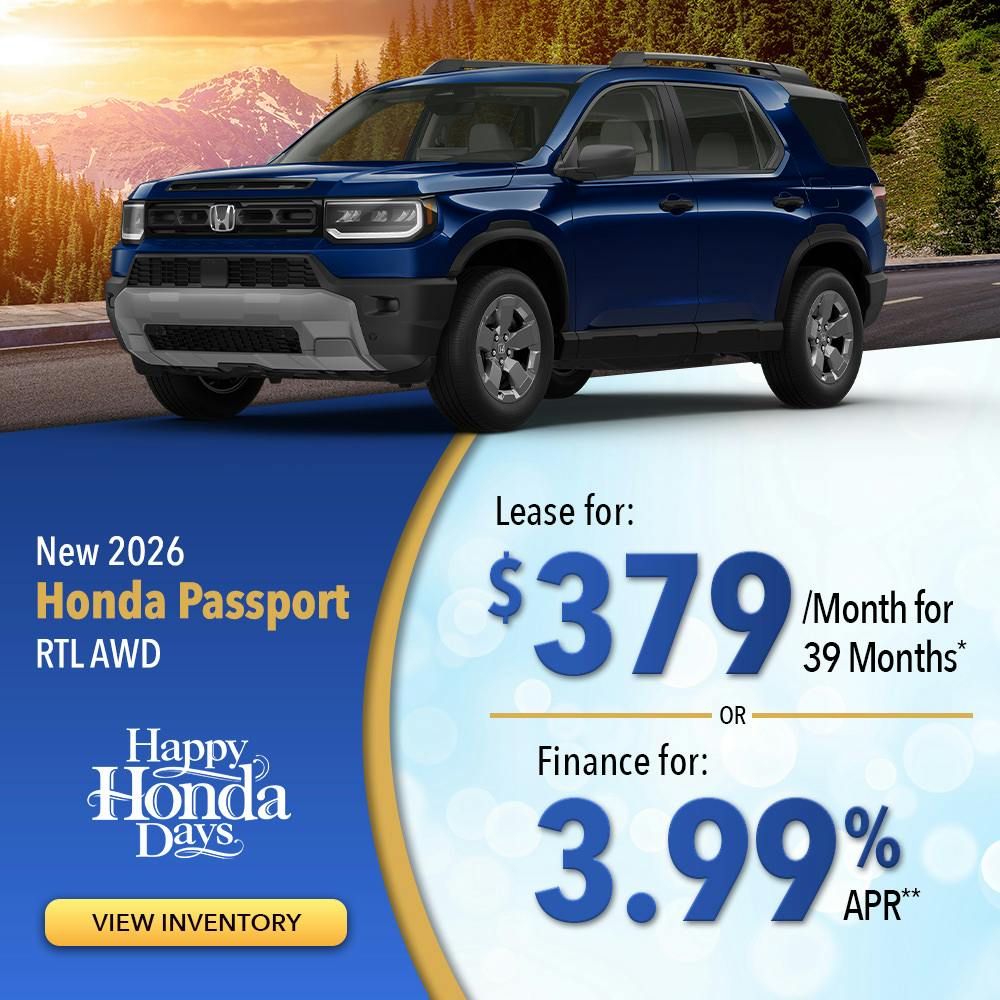 New 2026 Honda Passport RTL AWD | Lundgren Honda of Auburn