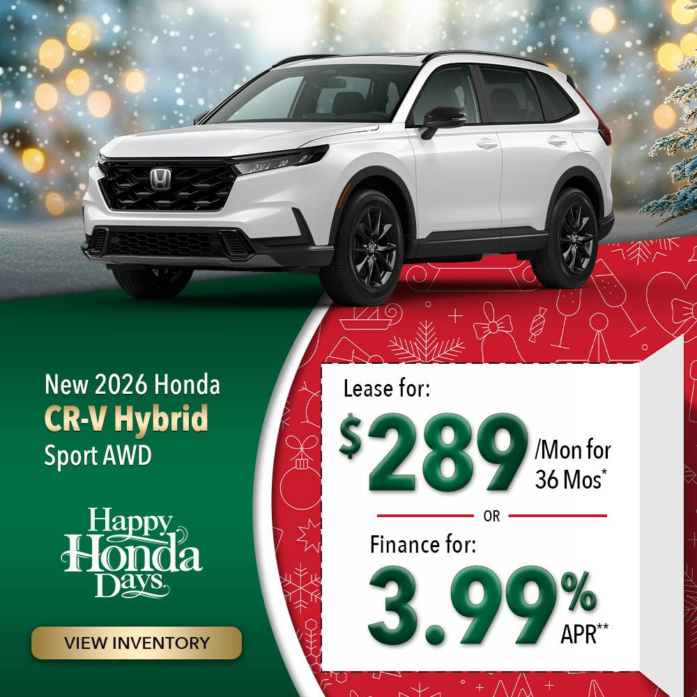 New 2026 Honda CR-V Hybrid Sport AWD | Lundgren Honda of Auburn