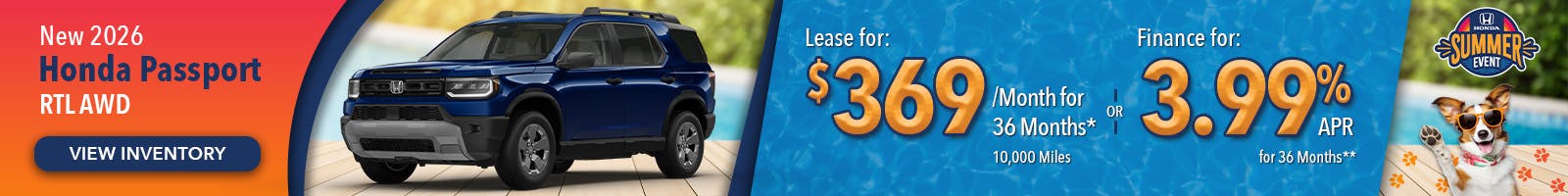New 2026 Honda Passport RTL AWD