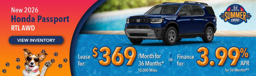 New 2026 Honda Passport RTL AWD | Lundgren Honda of Auburn