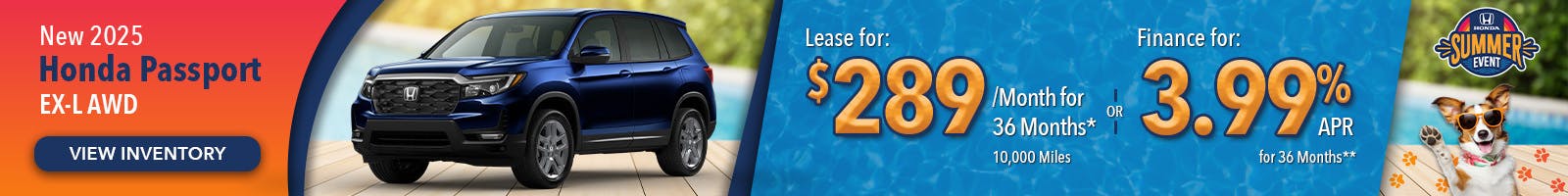 New 2025 Honda Passport EX-L AWD