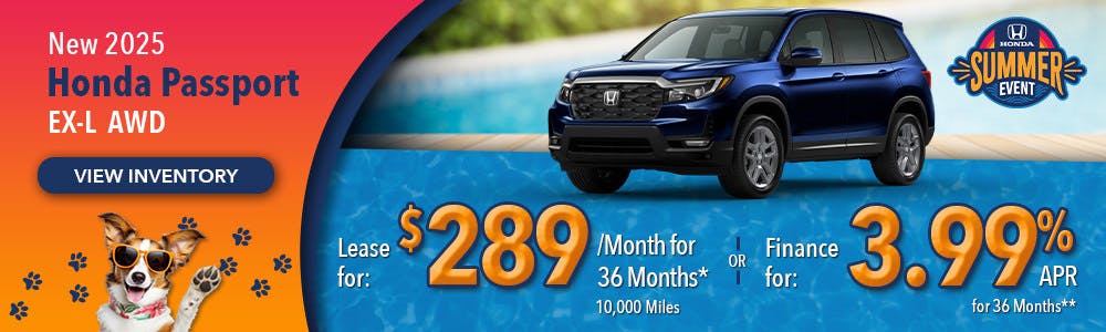 New 2025 Honda Passport EX-L AWD | Lundgren Honda of Greenfield