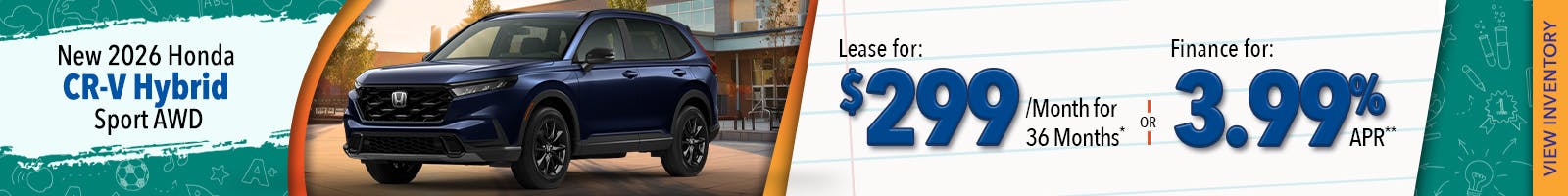 New 2026 Honda CR-V Hybrid Sport AWD