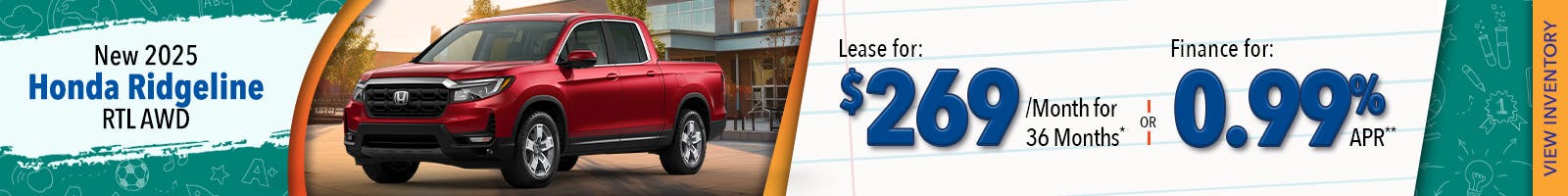 New 2025 Honda Ridgeline RTL AWD