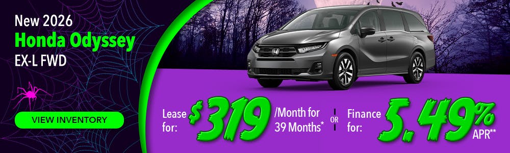 New 2026 Honda Odyssey EX-L FWD | Lundgren Honda of Greenfield