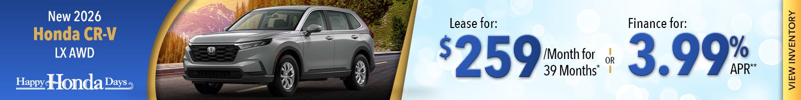 New 2026 Honda CR-V LX AWD