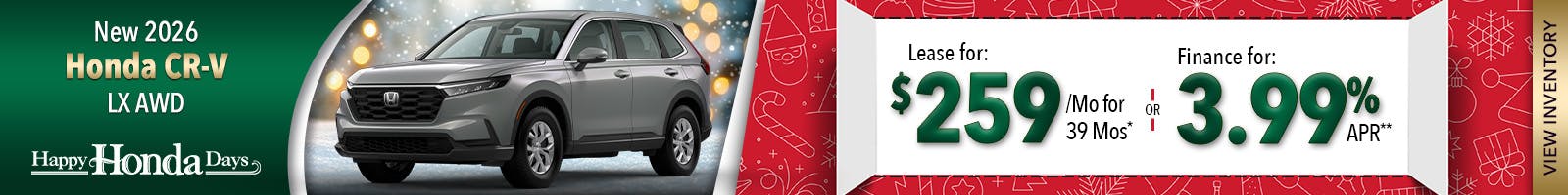 New 2026 Honda CR-V LX AWD