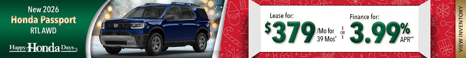 New 2026 Honda Passport RTL AWD