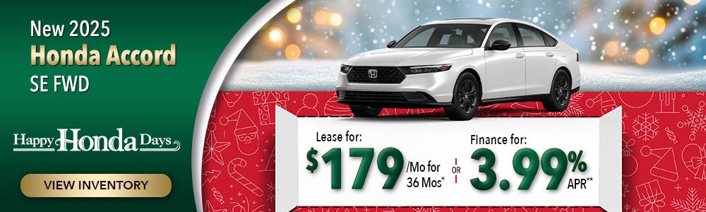 New 2025 Honda Accord SE FWD | Lundgren Honda of Greenfield