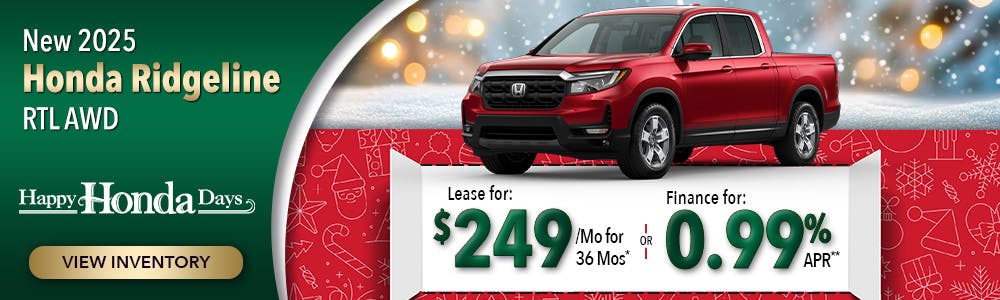 New 2025 Honda Ridgeline RTL AWD | Lundgren Honda of Greenfield