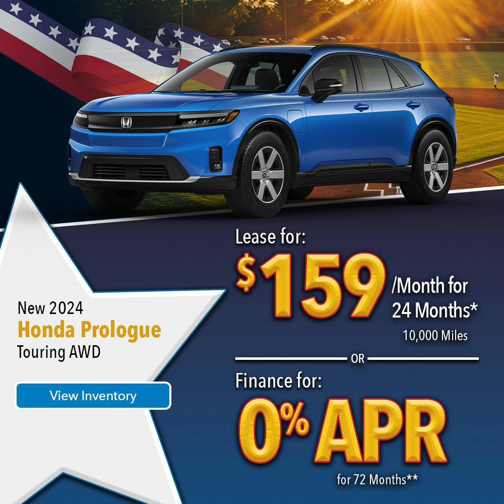 New 2024 Honda Prologue Lease For $159 Per Month | Lundgren Honda of Greenfield