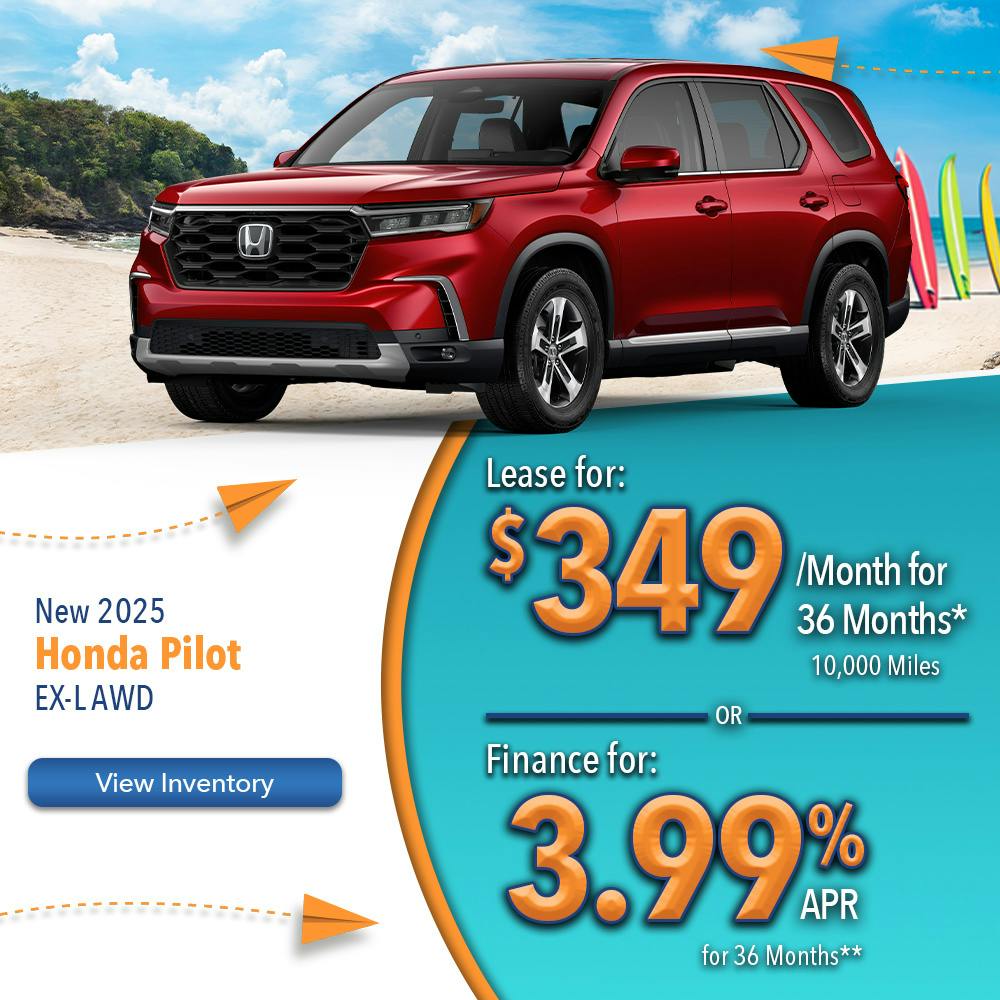 New 2025 Honda Pilot EX-L AWD | Lundgren Honda of Greenfield
