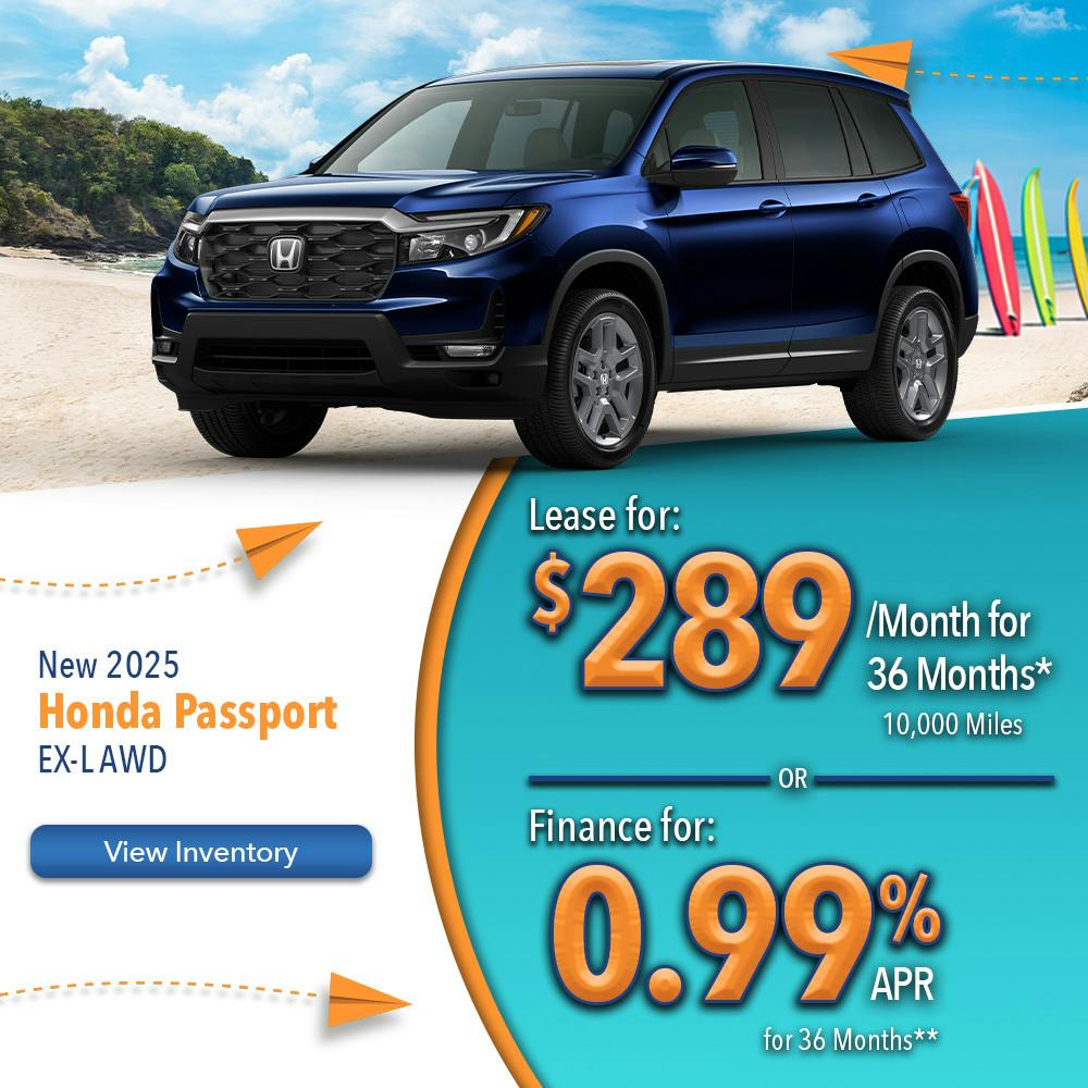 New 2025 Honda Passport EX-L AWD | Lundgren Honda of Greenfield