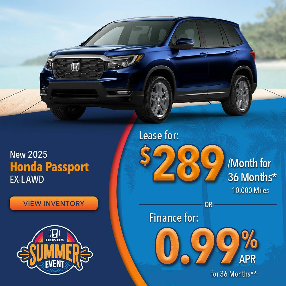 New 2025 Honda Passport EX-L AWD | Lundgren Honda of Greenfield