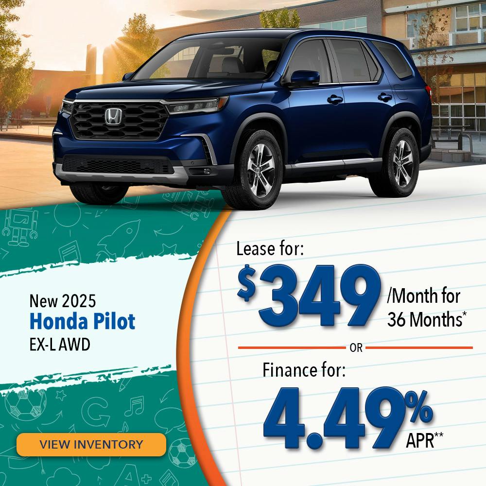 New 2025 Honda Pilot EX-L AWD | Lundgren Honda of Greenfield