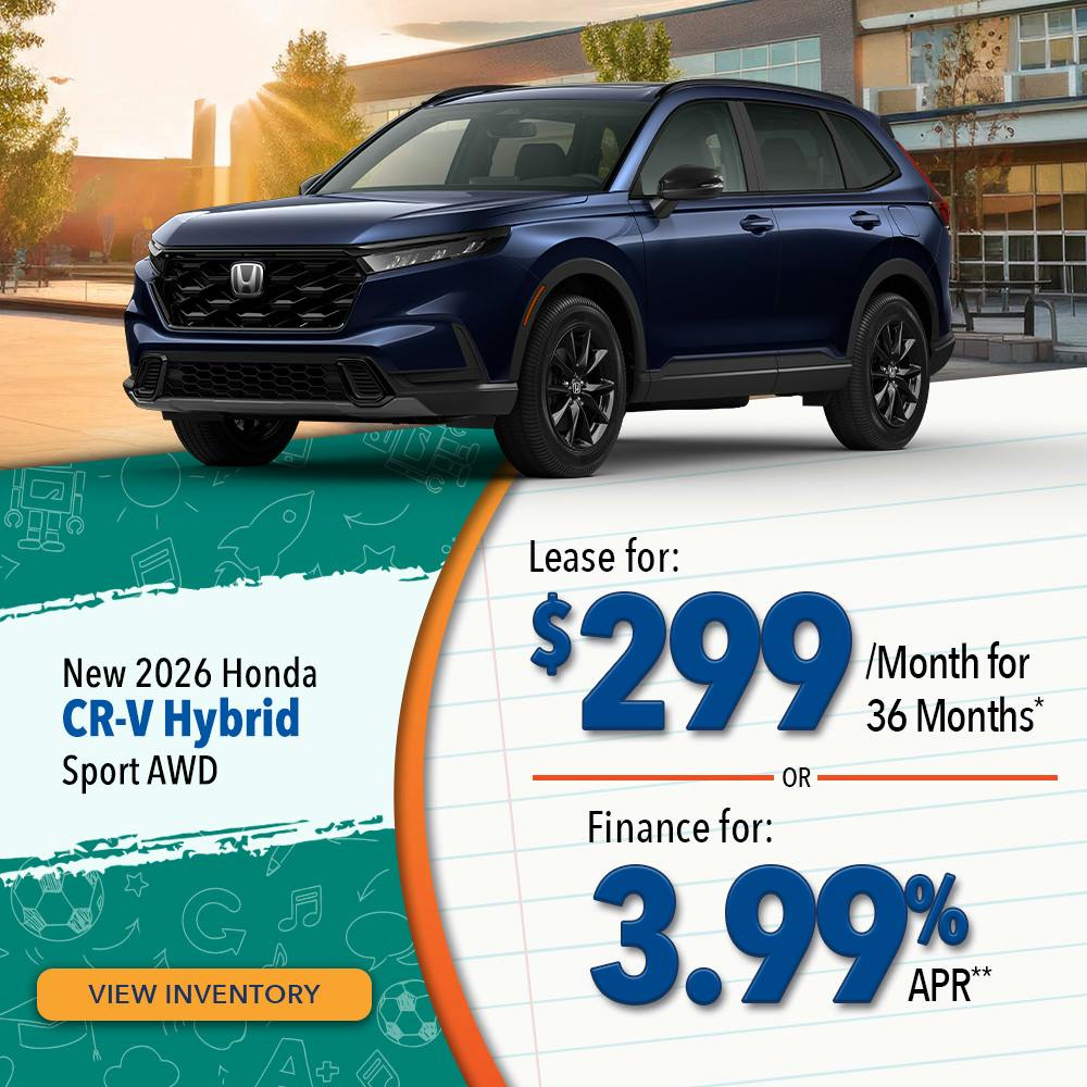 New 2026 Honda CR-V Hybrid Sport AWD | Lundgren Honda of Greenfield