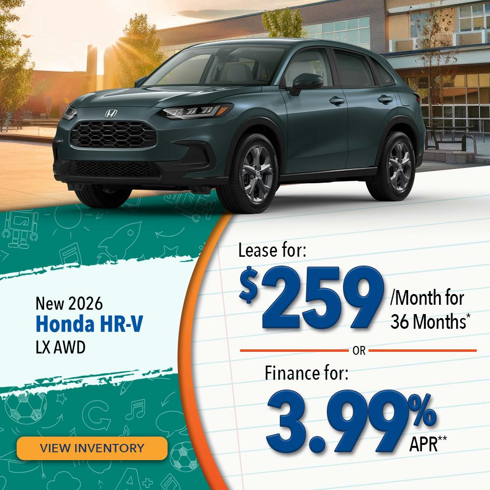 New 2025 Honda HR-V LX AWD | Lundgren Honda of Greenfield