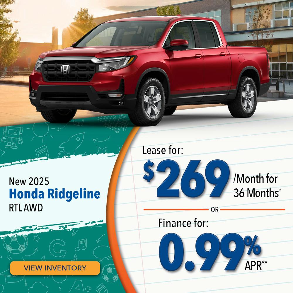 New 2025 Honda Ridgeline RTL AWD | Lundgren Honda of Greenfield
