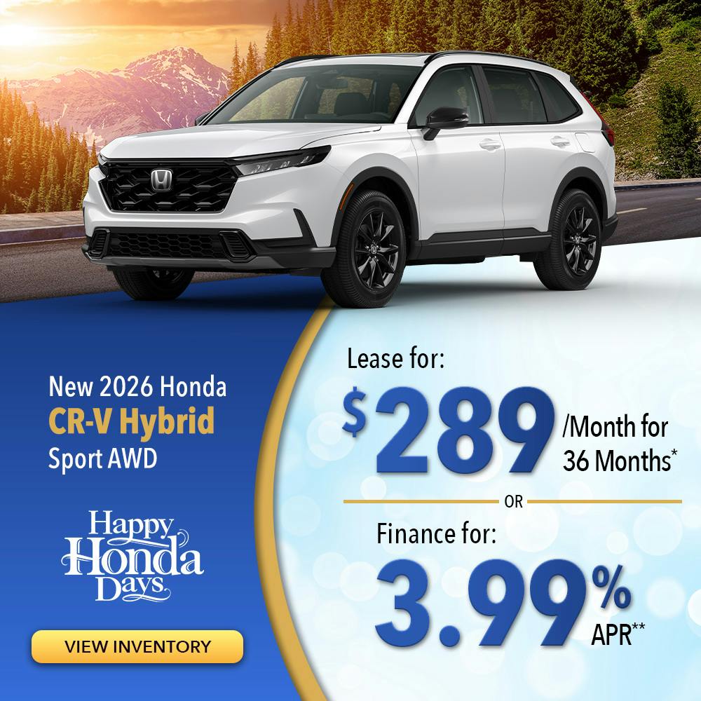 New 2026 Honda CR-V Hybrid Sport AWD | Lundgren Honda of Greenfield