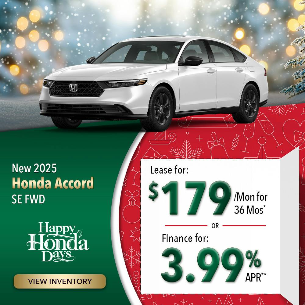 New 2025 Honda Accord SE FWD | Lundgren Honda of Greenfield