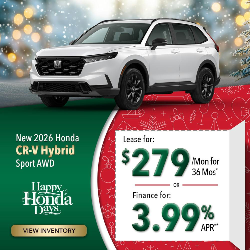 New 2026 Honda CR-V Hybrid Sport AWD | Lundgren Honda of Greenfield