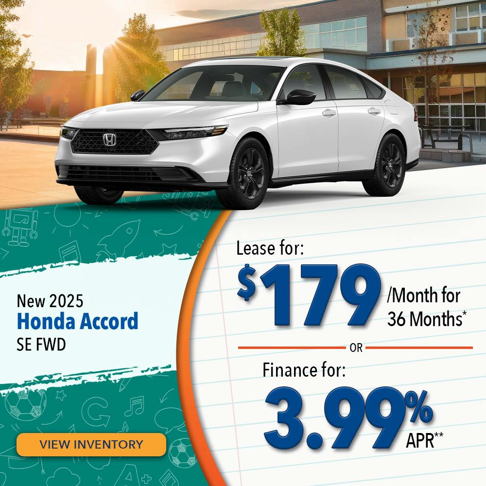 New 2025 Honda Accord SE FWD | Lundgren Honda of Greenfield