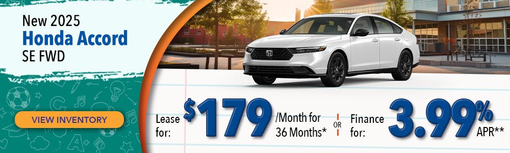 New 2025 Honda Accord SE FWD | Lundgren Honda of Greenfield