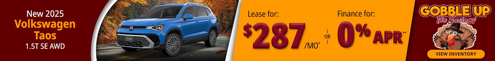 New 2025 Volkswagen Taos 1.5T SE AWD