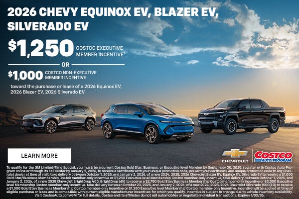 2026 CHEVY EQUINOX EV, BLAZER EV, SILVERADO EV